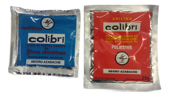 Anilina Colibrí Poliéster X 20 G X 2 + 2 Sintetica X 25 Grs 0