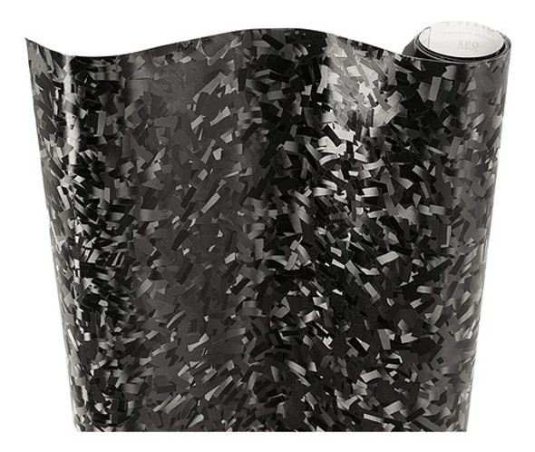 Rollo De Vinilo De Carbono Compuesto Forjado 75x150cm Negro 0