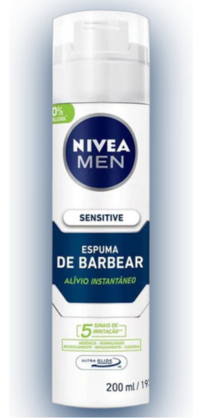 Espuma De Barbear Sensivite Nivea Men 200ml + 120 Barbas 1