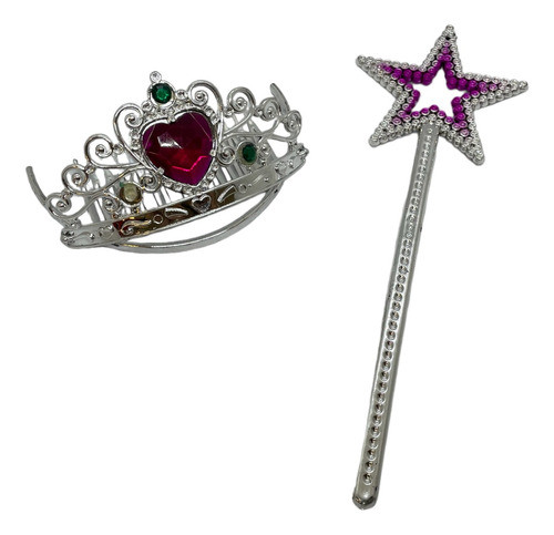 Set Accesorios Cartera Corona Varita Magica Juguete 1