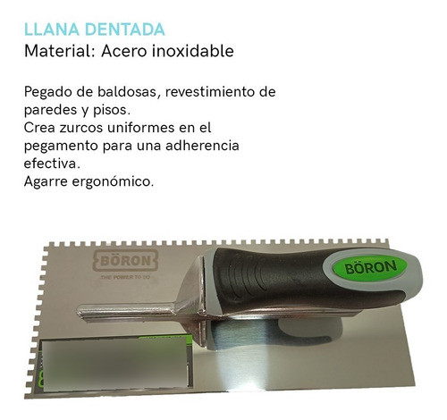 Llana Dentada Pegado De Ceramicas Revestimiento Albañileria 1