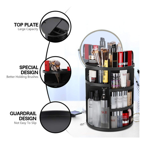 Organizador De Maquillaje Giratorio Cosmeticos Baño 1