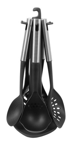 Set Utensillos X6 Con Soporte Silver Industrial Ilko 0