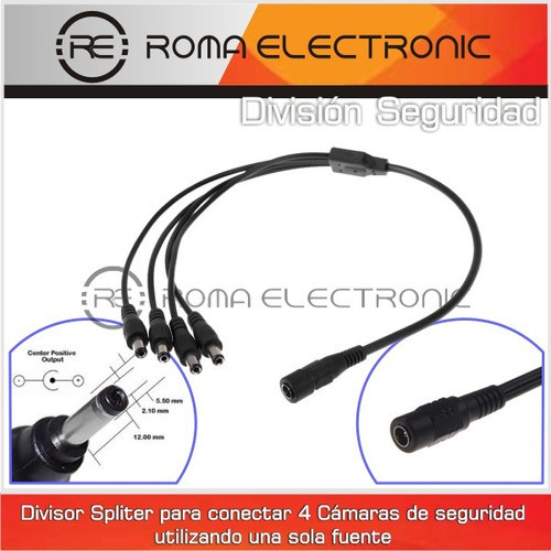 Divisor Alimentacion 12v Cctv Pulpito 1 A 4 X 10 Unidades 1
