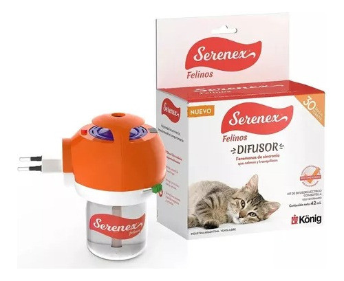 Serenex Feromonas Gatos Aparato Difusor Y Repuesto X 42 Ml 0