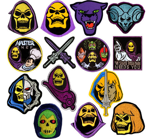 Parche Skeletor Villano He-man Motu Retro Bordados X Unidad 0