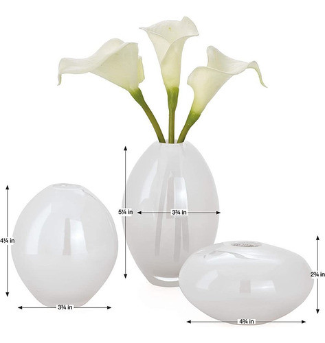 Torre Y Tagus Set De Jarrón Mini Lustre Bud, Surtido, Blanco 1