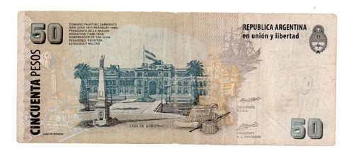 Billete Argentina 50 Pesos Convertibles Leyenda Bottero 3607 1