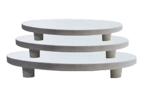 Kit Com 3 Tábuas Para Bolo 20 + 25 + 30 Cm 1 Face Branca 0