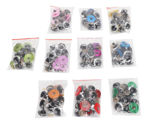 Uk Plug Plastic Doll Eyes Safety Colorful Glitter Washer 0