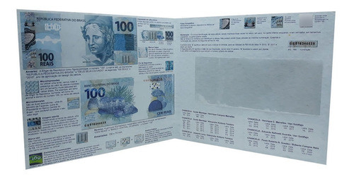 Folder Encarte Para Cédula De 100 Reais Descritivo 2 Família 1