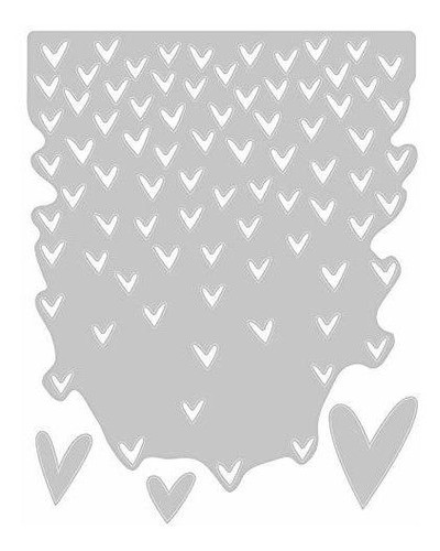 Set De 4 Troqueles Sizzix Thinlits 664415 Corazones Que Caen 1
