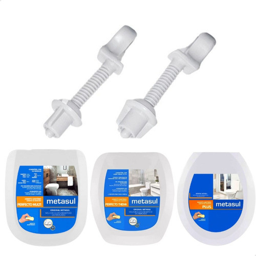 Kit Parafusos De Fixação Assento Sanitário 4 Peças Metasul 0