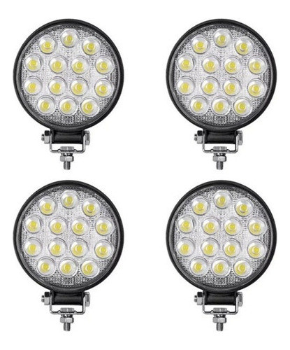 Kit 4 Faros 14 Leds Auxiliar Universal Auto Camioneta 4x4 0