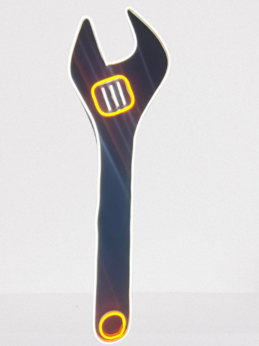 Cartel Neón Led - Llave Inglesa 50 Cm De Largo 0