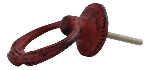 Aldrava Em Metal Envelhecido Vermelha Formato Argola Envelhe 0