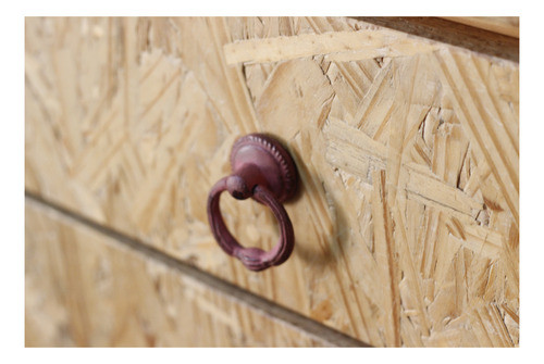 Aldrava Em Metal Envelhecido Vermelha Formato Argola Envelhe 1