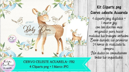 Cliparts Png Ciervo Celeste Varon Acuarela Fb2 1