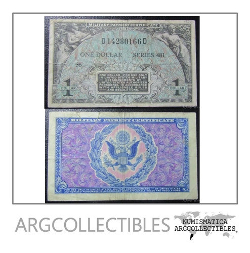 Usa Billete 1 Dolar Vf- 1951 Pago Militar Pick M-26 0