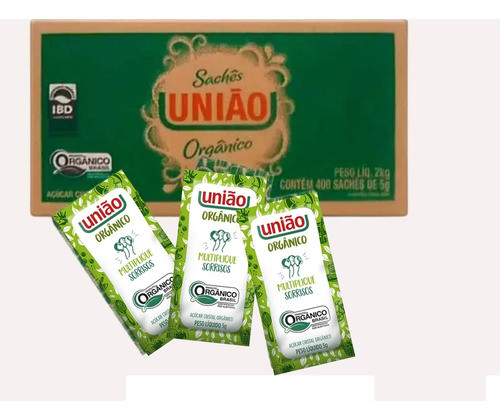 Açúcar Orgânico Sachê C/400 Sachê - União 0