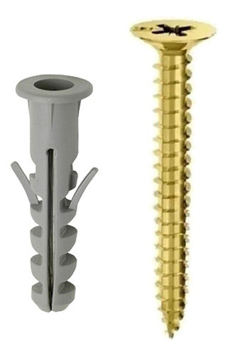 Fijacion Durlockero X 1000 Tarugo 8 Tope + Tornillo 4.5x45 0