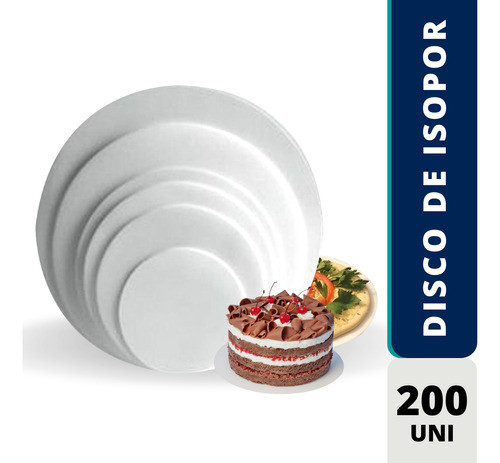 Disco Isopor Spumapac 20 Cm C/200 Uni 1