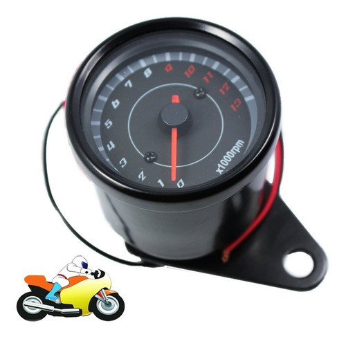 Cuenta Vueltas Tacometro Moto Universal Negro 1