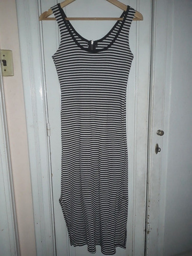 Vestido Largo A Rayas Y Cierre Para Dama Talle M Cede Hastal 1