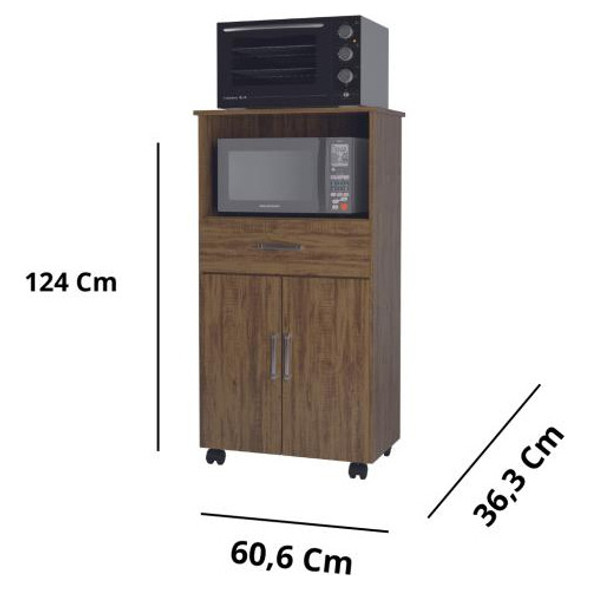 Balcão Ipe 2 Portas Amêndoa Wood Luxo Primus 1