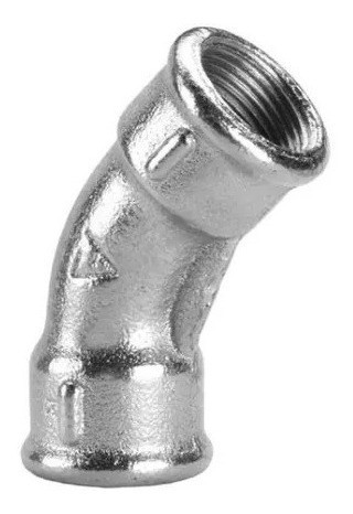 Curva A 45°  Galvanizada Hh De 4 1