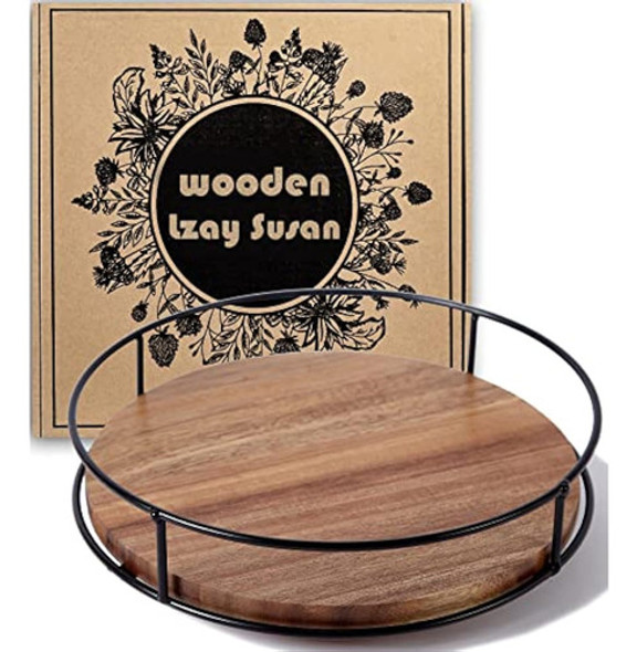 Tomoaza - Tocadiscos Lazy Susan De Madera De 0 Tomoaza - Tocadiscos Lazy Susan De Madera De 0
