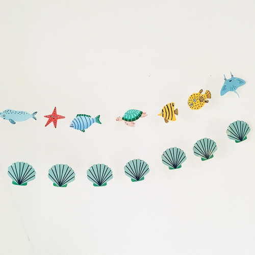 Pack 2 Guirnaldas Bajo El Mar Peces Sirenas 1