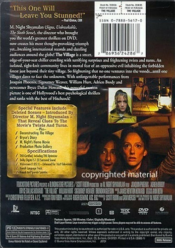 Dvd The Village / La Aldea 1