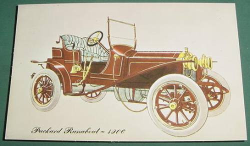 Automobilia Autos Coches Postal Packard Runabout 1906 Mford 0
