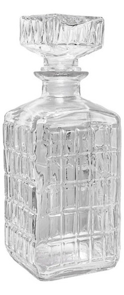 Botella De Vidrio 1 Litro Cuadrada Whisky Labrada C/tapon 0