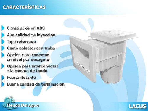 Pack X 4 Skimmer De Pileta Fibra Boca Angosta Lacus 1