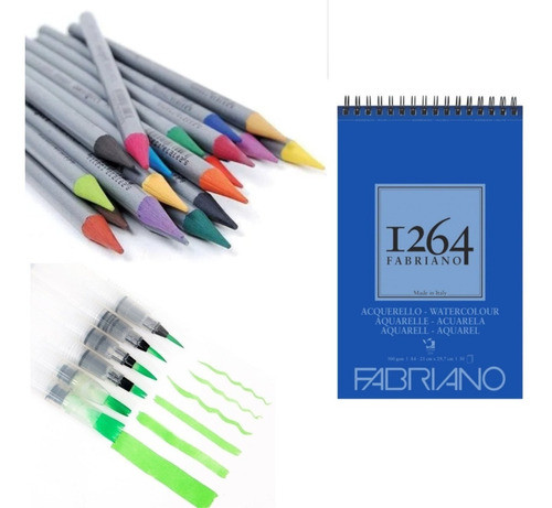 Kit Lata 24 Lapices Aquarell Kohinoor Waterbrush Block 1264 0
