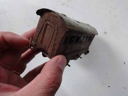 Vagón Antiguo Lata Aleman Bk Germany Tren Cuerda Tin Toy 1
