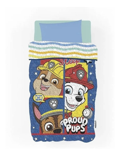 Cubrecama Cover Quilt 1 1/2 Verano Disney Piñata Paw Patrol 0