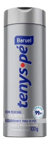 Tenys Pé Baruel Sem Perfume Talco Desodorante Para Pés 100g 0