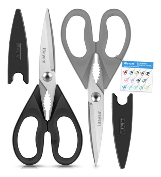 Tijera De Cocina Para Cocina Y Carne Resistente 2 Negro Gris 0 Tijera De Cocina Para Cocina Y Carne Resistente 2 Negro Gris 0