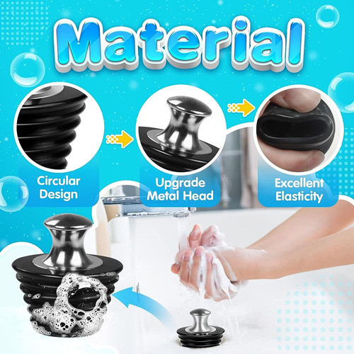 Tapón De Bañera, Paquete De 2 Tapón De Bañera De Metal Unive 1