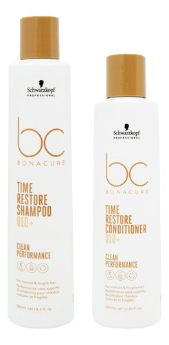 Kit Schwarzkopf Time Restore Shampoo + Enjuague Chico 3c 0