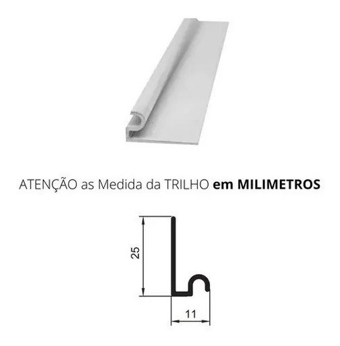 Trilho J Simples Aluminio 1,50mt Janela De Correr De Madeira 1