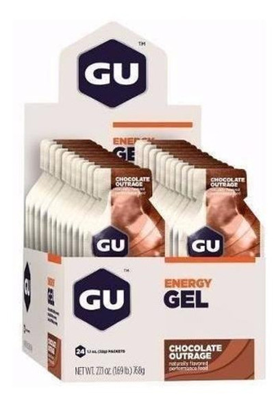 Caixa Com 24 Unidades Gu Energy Gel Chocolate 0 Caixa Com 24 Unidades Gu Energy Gel Chocolate 0