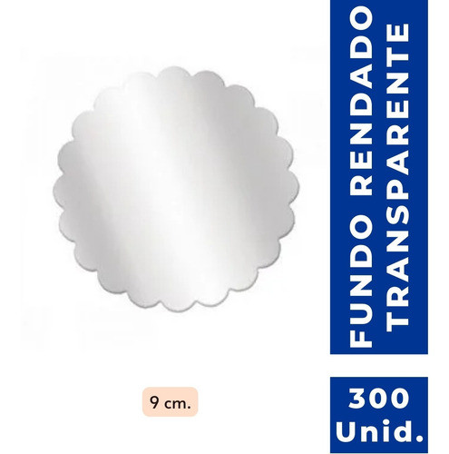 300 Tapetinhos Transparente Fundo Rendado Para Doces N° 9 Cm 1