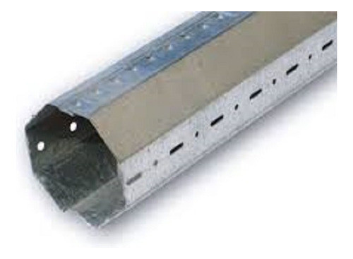 Eje De Cortina Metálico Octogonal 60mm Con Polea Y Punta Eje 0