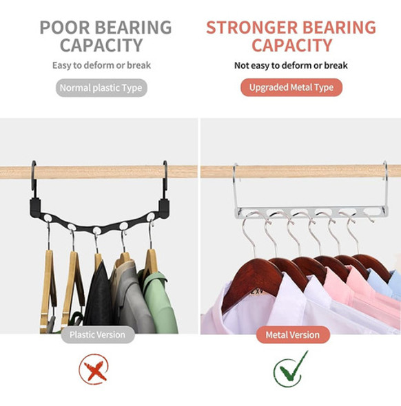 ~? Perchas Que Ahorran Espacio, 10 Pack Organizador De Perch 1