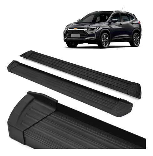 Estribo Slim Plataforma Aluminio Preto Tracker 2020-2024 0