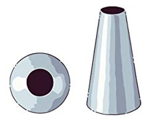Boquilla Para Manga Pastelera Tek, 1 Punta Redonda Para Glas 0